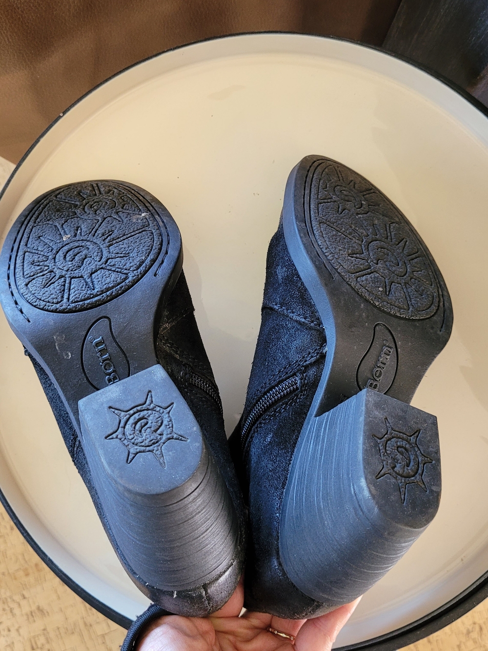 Born Michael Black Distressed Suede Booties - Picture 9 of 11